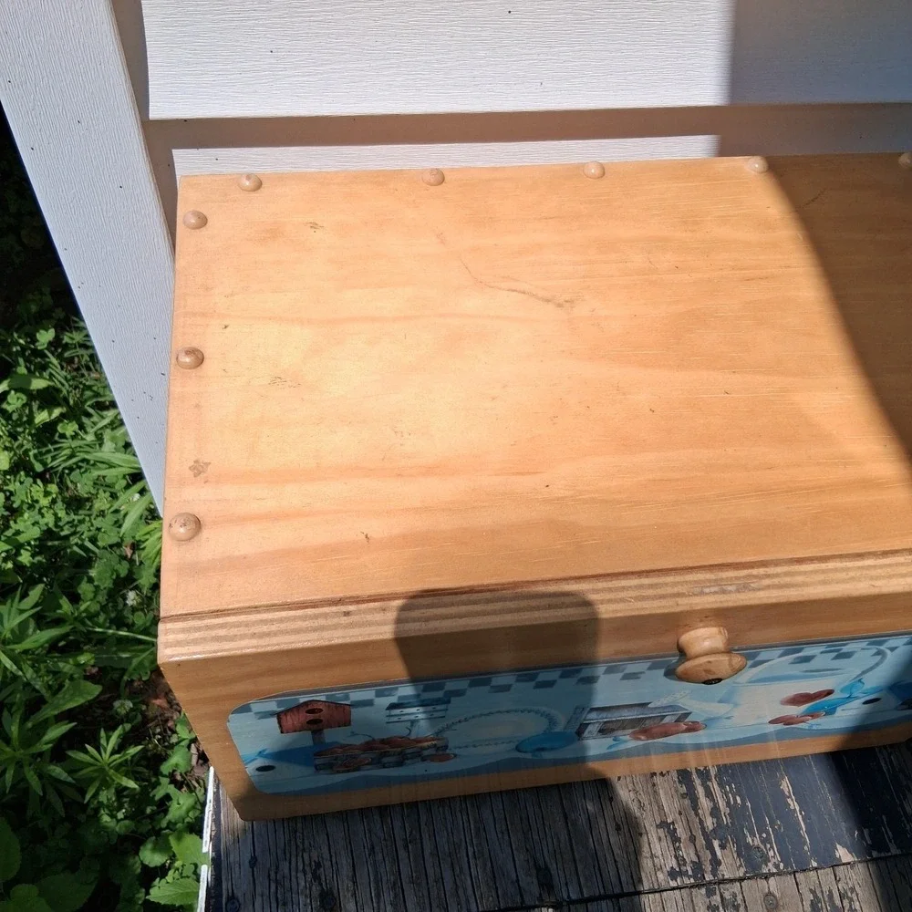 Vintage 90s Cottagecore Country Bread Box Butter Mom Unique!